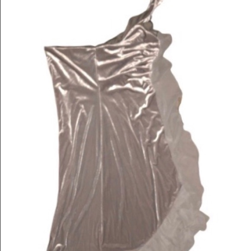 Gray Asymmetrical Halter top Dress